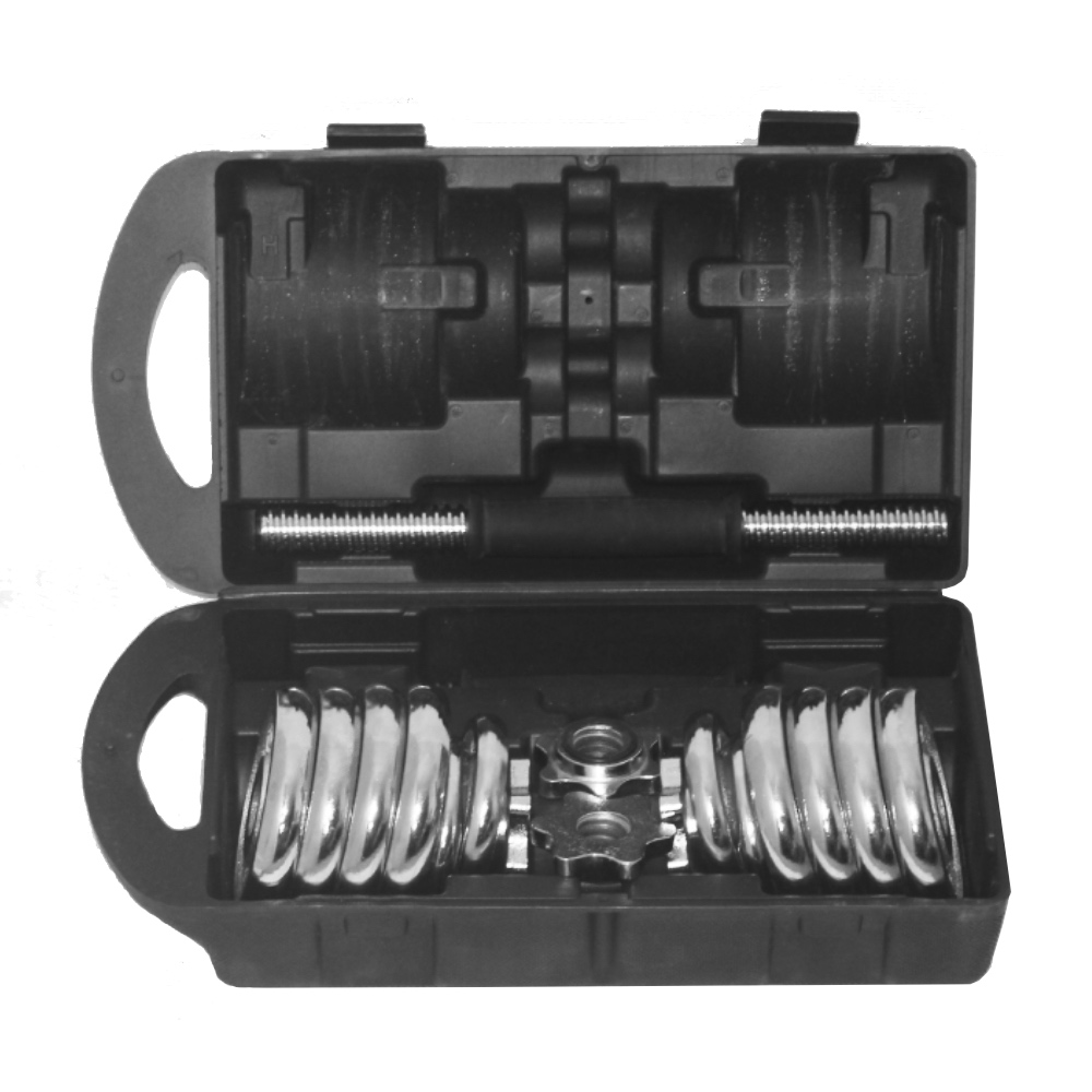 Set Mancuerna Cromada 20 kg con acople - Imagen 7