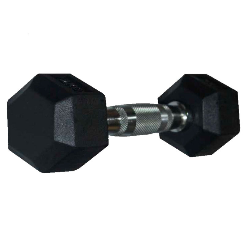 Mancuerna Individual Hexagonal Cromada de Goma