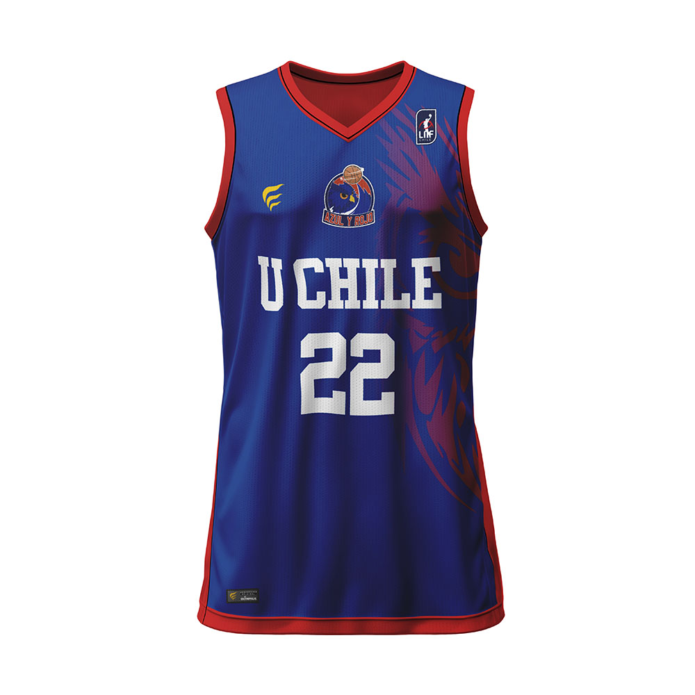 Camiseta Básquet Edición Azul y Rojo Femenino 2025